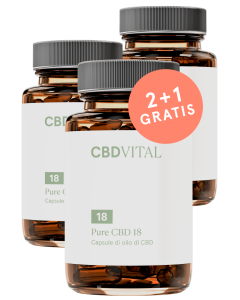 Capsule PURE CBD 18 (10%) ★ 2+1 GRATIS